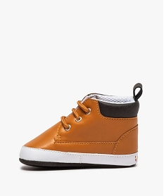 chaussures de naissance bebe garcon - lulu castagnette orange chaussures de naissanceA513001_3