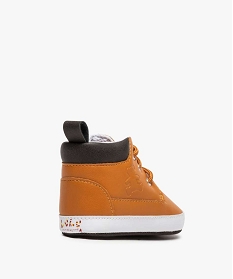 chaussures de naissance bebe garcon - lulu castagnette orange chaussures de naissanceA513001_4