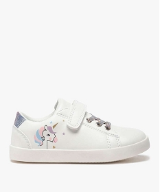 tennis bebe fille imprimees licorne fermeture a scratch blanc baskets et tennisA514001_1