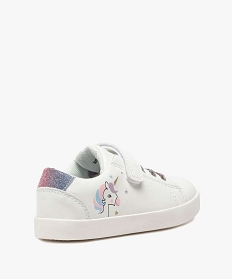 tennis bebe fille imprimees licorne fermeture a scratch blanc baskets et tennisA514001_4