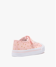 baskets fille en toile a lacets elastiques - les supaires rose tennis en toileA523501_4