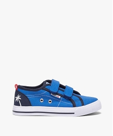 tennis garcon en toile bicolores fermeture scratch bleuA527101_1