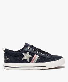 GEMO Baskets fille en denim pailleté – LuluCastagnette bleu standard