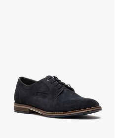 derbies homme unis a lacets dessus en cuir retourne bleuA533901_2