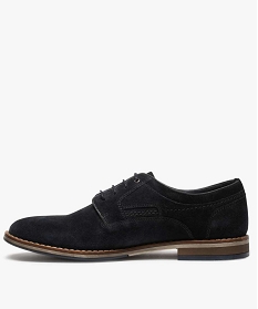 derbies homme unis a lacets dessus en cuir retourne bleuA533901_3