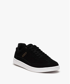 baskets homme suedees a lacets style skateshoes noirA535501_2