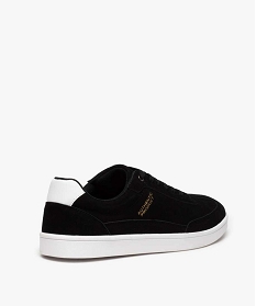 baskets homme suedees a lacets style skateshoes noirA535501_4