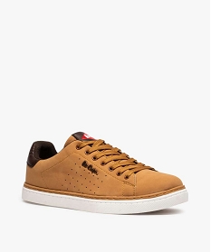 tennis homme tige basse unie a lacets - lee cooper smart dessus suede orangeA535801_2