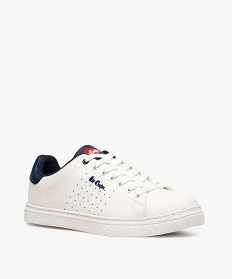 baskets homme tige basse unie a lacets – lee cooper smart dessus matiere synthetique lisse blanc baskets et tennisA535901_2