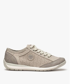 tennis femme confort a lacets et tige perforee gris baskets et tennisA542901_1