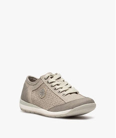 tennis femme confort a lacets et tige perforee gris baskets et tennisA542901_2