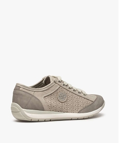 tennis femme confort a lacets et tige perforee gris baskets et tennisA542901_4