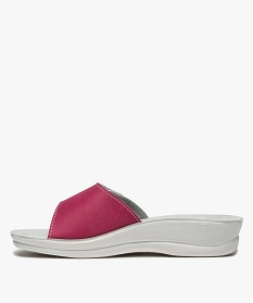mules femme confort ouvertes a bride scratch bicolore rose mules et sabotsA547901_3