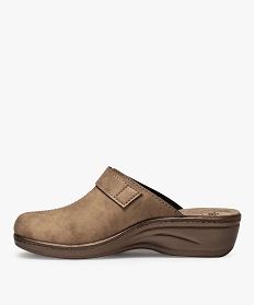 sabots confort femme dessus ajustable orne de strass brun mules et sabotsA570201_3