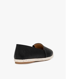 ballerines femme style espadrilles en toile brillante noir ballerinesA571001_4