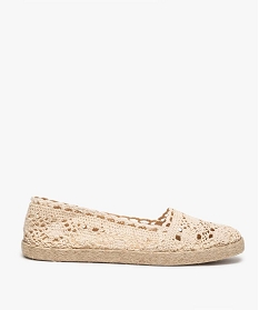 ballerines femme style espadrilles dessus macrame beige ballerinesA571301_1