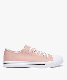 tennis femme en toile a bout renforce fermeture lacets roseA580001_1