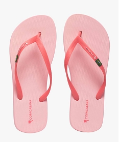 GEMO Tongs femme bicolores à fines brides - Copacabana rose standard