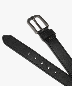 ceinture homme en matiere grainee avec inscription gravee noir standardA606601_2