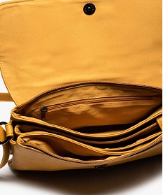 sac femme a rabat multicompartiment jaune sacs bandouliereA614201_3