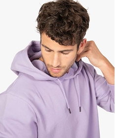 sweat homme a capuche avec poche kangourou violetA619901_1