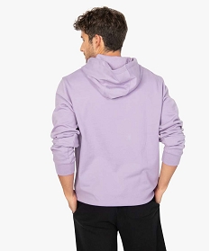 sweat homme a capuche avec poche kangourou violetA619901_3