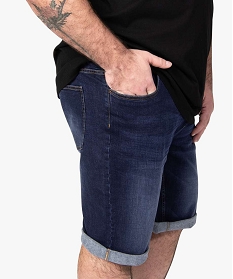 bermuda homme en jean gris shorts en jeanA622101_2