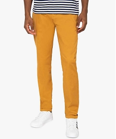 pantalon homme chino coupe slim jaune pantalons de costumeA622901_1