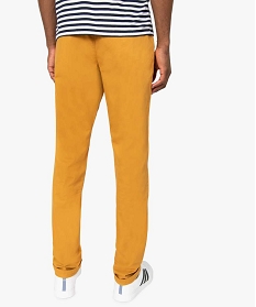 pantalon homme chino coupe slim jaune pantalons de costumeA622901_3