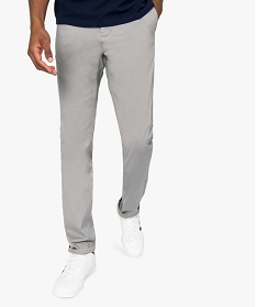 pantalon homme chino coupe slim gris pantalons de costumeA623001_1