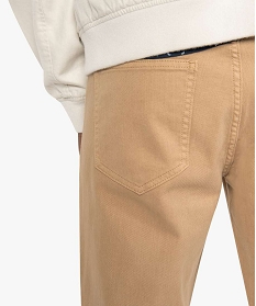 pantalon homme 5 poches coupe straight beige pantalons de costumeA623301_2