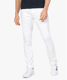 pantalon homme 5 poches coupe straight blanc pantalons de costumeA624701_1