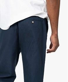 pantalon homme 55 lin coupe droite bleu pantalons de costumeA625101_2