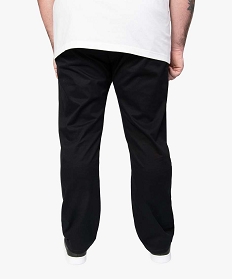 pantalon homme grande taille chino en stretch coupe straignt noirA625301_3