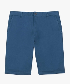 bermuda homme en toile unie 5 poches coupe chino bleu shorts et bermudasA625801_4