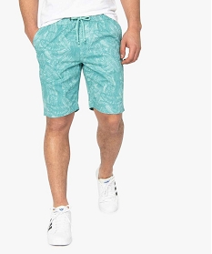 bermuda homme motif feuillage tropical multicolore shorts et bermudasA626001_1