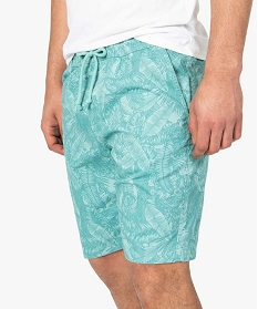 bermuda homme motif feuillage tropical multicolore shorts et bermudasA626001_2