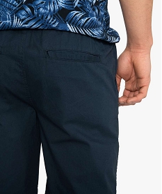 bermuda homme en toile a taille elastiquee bleu shorts et bermudasA626101_2