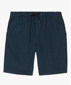 bermuda homme en toile a taille elastiquee bleu shorts et bermudasA626101_4