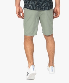 bermuda homme en toile a taille elastiquee vert shorts et bermudasA626301_3