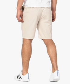 bermuda homme en toile a taille elastiquee beige shorts et bermudasA626401_3