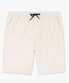 bermuda homme en toile a taille elastiquee beige shorts et bermudasA626401_4