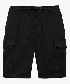 bermuda homme multipoche a taille elastiquee noir shorts et bermudasA626501_4