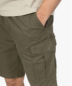 bermuda homme multipoche a taille elastiquee vert shorts et bermudasA626601_2