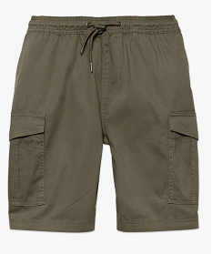 bermuda homme multipoche a taille elastiquee vert shorts et bermudasA626601_4