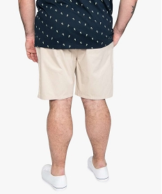 bermuda homme en toile de coton beige shorts et bermudasA627601_3