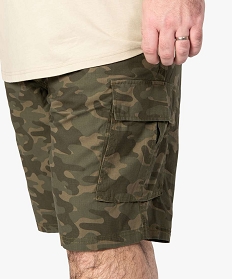 bermuda homme multipoches a motif camouflage multicolore shorts et bermudasA628301_2
