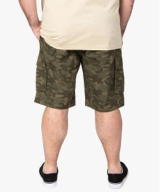 bermuda homme grande taille multipoches imprime multicolore shorts et bermudasA628301_3