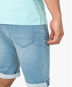 bermuda homme en jean extensible bleu shorts et bermudasA632901_2