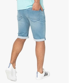 bermuda homme en jean extensible bleuA632901_3